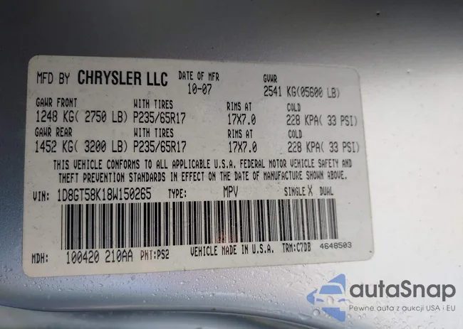 1D8GT58K18W150265: 44438937