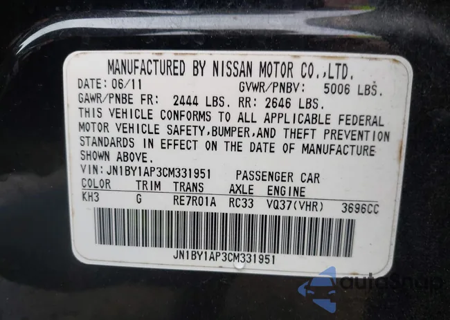 JN1BY1AP3CM331951: 44438938