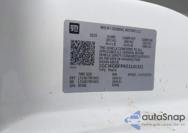 1GCWGBFP6S1141321: 44439008