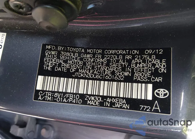 JTDKN3DU6C1601632: 44439136