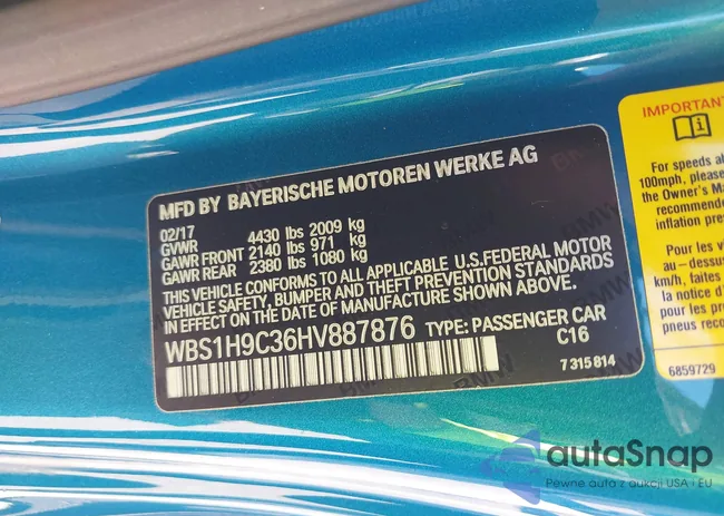 WBS1H9C36HV887876: 44439254