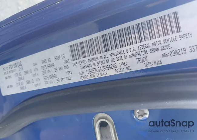 1C6RR7LG4JS254208: 44439261