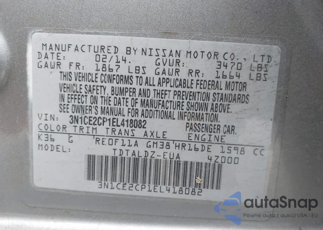 3N1CE2CP1EL418082: 44438367