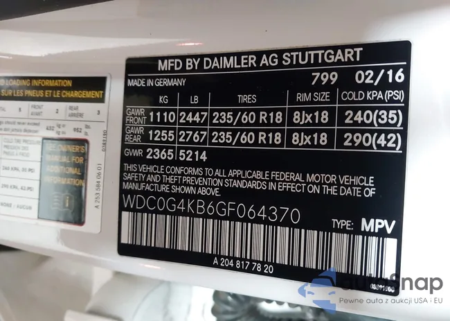 WDC0G4KB6GF064370: 44438411