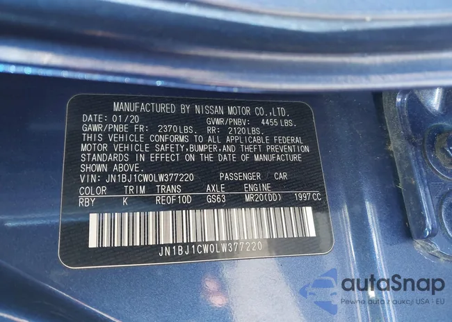 JN1BJ1CW0LW377220: 44438542