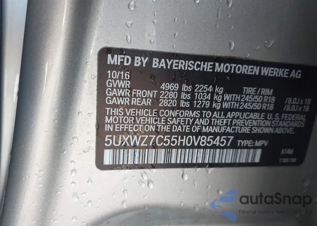 5UXWZ7C55H0V85457: 44439796