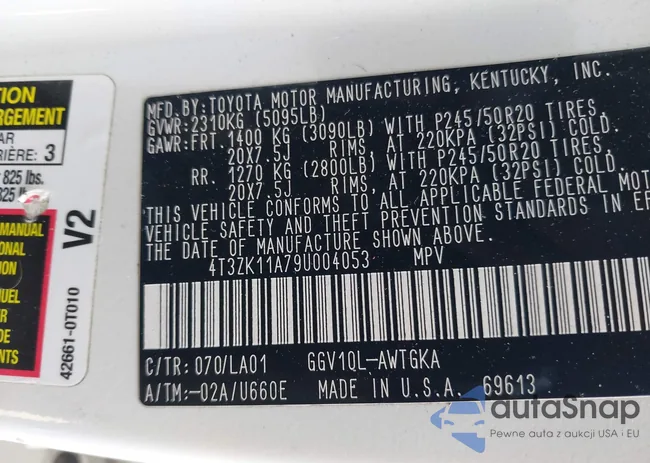 4T3ZK11A79U004053: 44439822