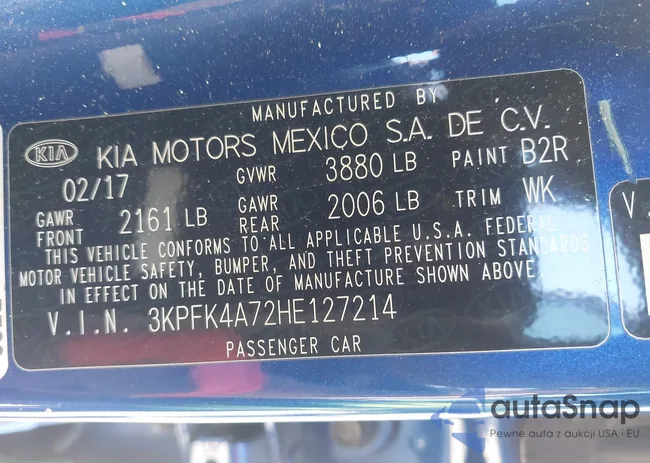 3KPFK4A72HE127214: 44440032