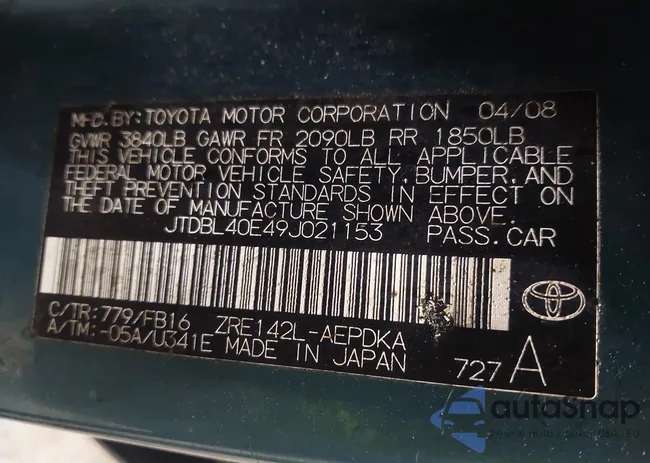 JTDBL40E49J021153: 44440152