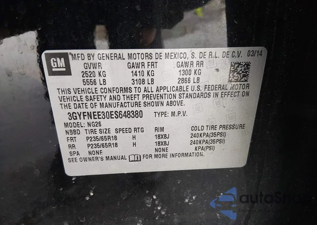 3GYFNEE30ES648380: 44440154