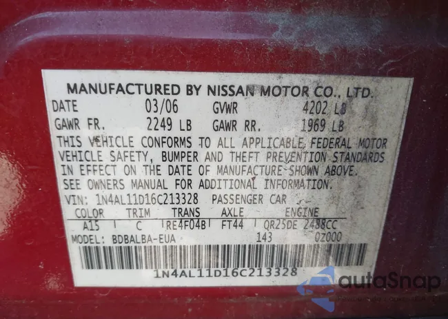 1N4AL11D16C213328: 44439457