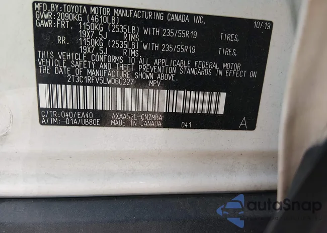 2T3C1RFV5LW060227: 44439599