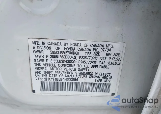 2HKYF18594H603514: 44440951