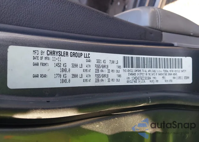 1C4SDHDT6CC181804: 44440966