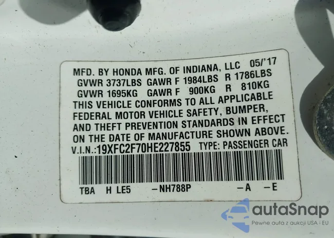 19XFC2F70HE227855: 44441003