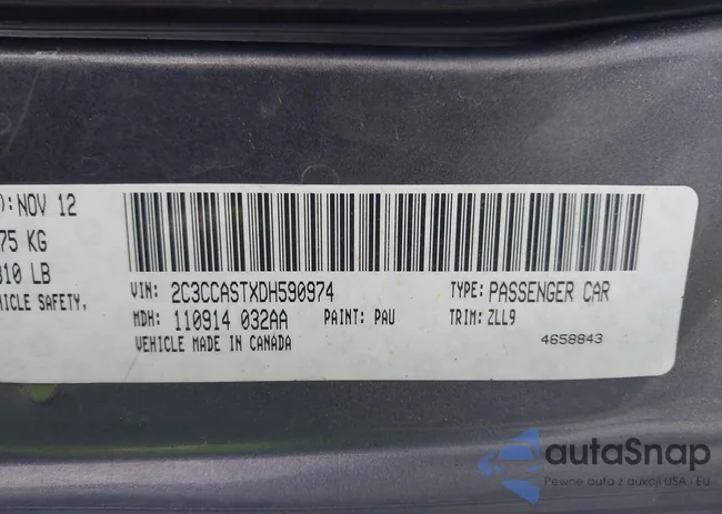 2C3CCASTXDH590974: 44441214