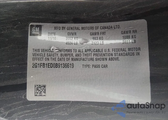 2G1FB1ED0B9136619: 44441777