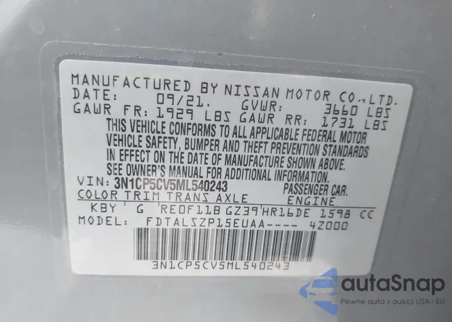 3N1CP5CV5ML540243: 44441809