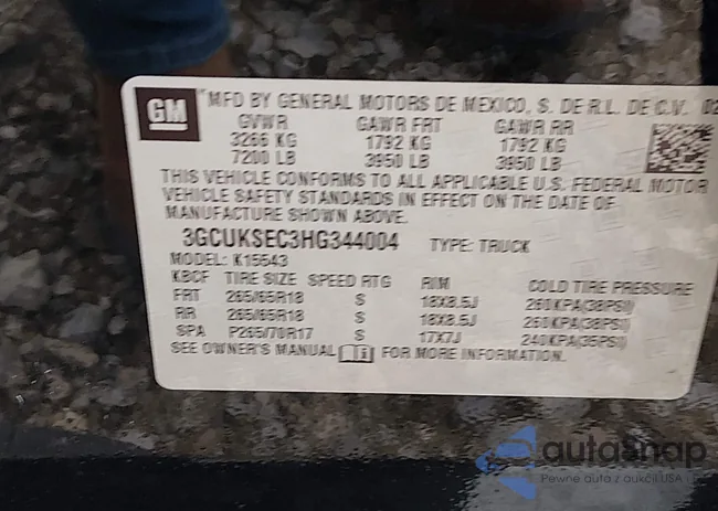 3GCUKSEC3HG344004: 44441948