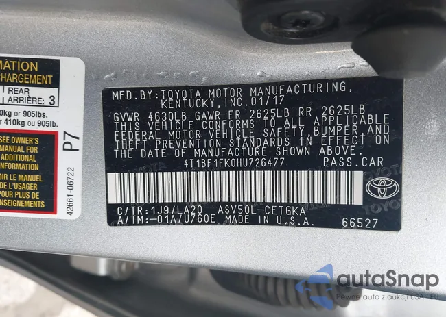 4T1BF1FK0HU726477: 44441971