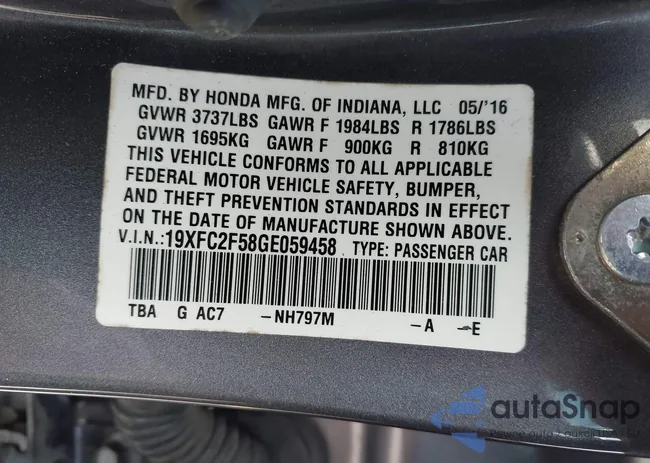 19XFC2F58GE059458: 44442070