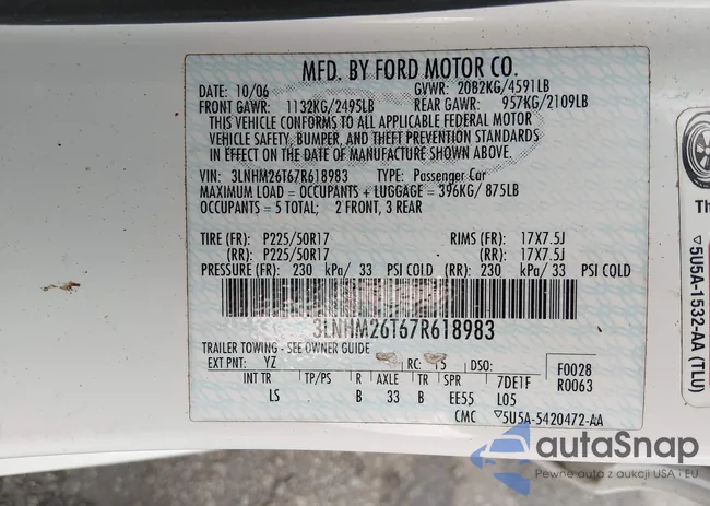 3LNHM26T67R618983: 44442260