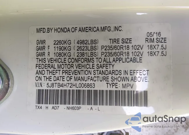 5J8TB4H72HL006863: 44441455