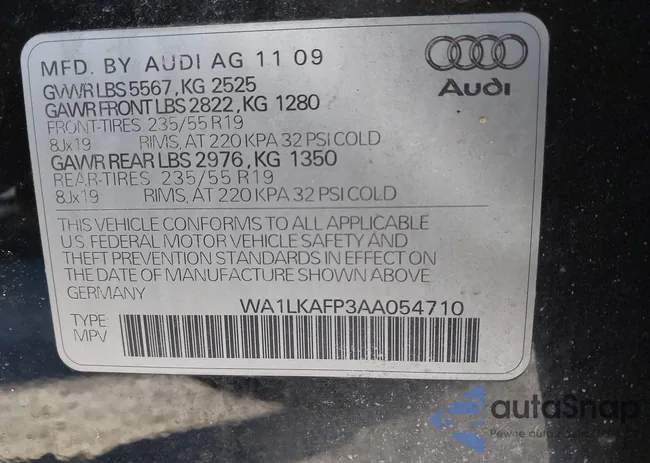 WA1LKAFP3AA054710: 44441463