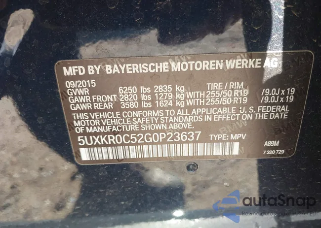 5UXKR0C52G0P23637: 44441540