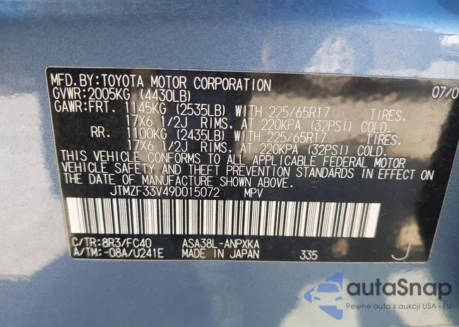 JTMZF33V49D015072: 44441572