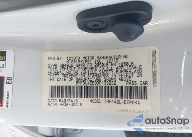 5YFBU4EE9DP133232: 44441607