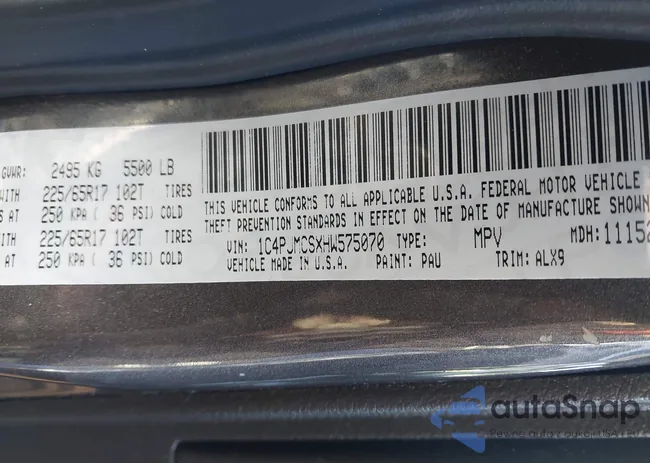 1C4PJMCSXHW575070: 44441665