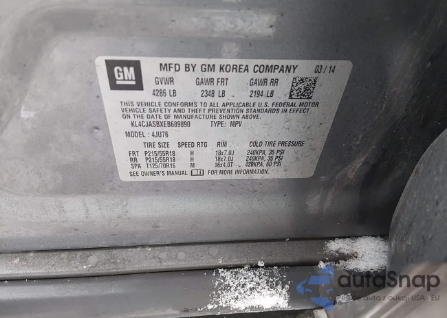 KL4CJASBXEB689890: 44442747