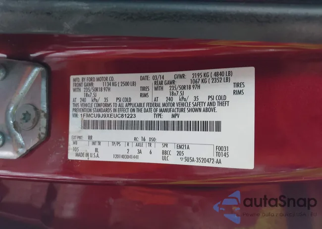 1FMCU9J9XEUC81223: 44442822