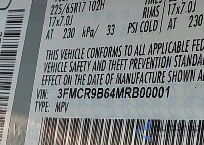 3FMCR9B64MRB00001: 44442838