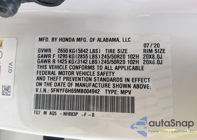 5FNYF6H69MB004942: 44442881