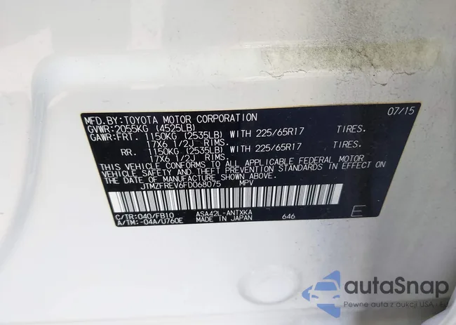 JTMZFREV6FD068075: 44442940