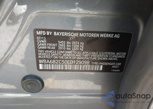 WBA6B2C50ED129098: 44442956