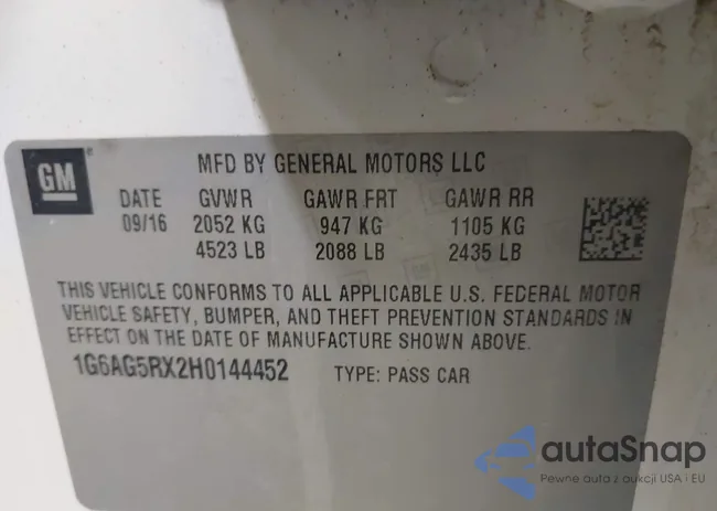 1G6AG5RX2H0144452: 44442963