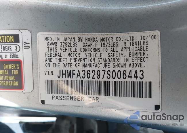 JHMFA36297S006443: 44442964