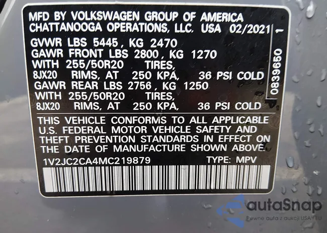 1V2JC2CA4MC219879: 44442984