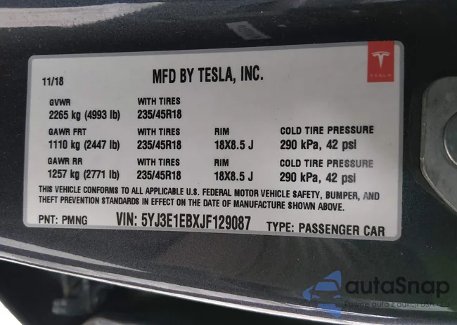 5YJ3E1EBXJF129087: 44443191