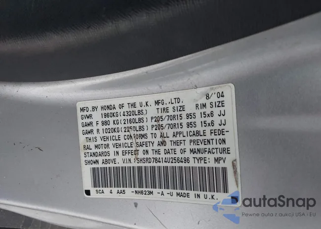 SHSRD78414U256496: 44443254