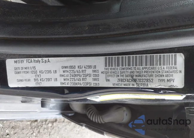 ZFBCFACH8FZ032852: 44443272