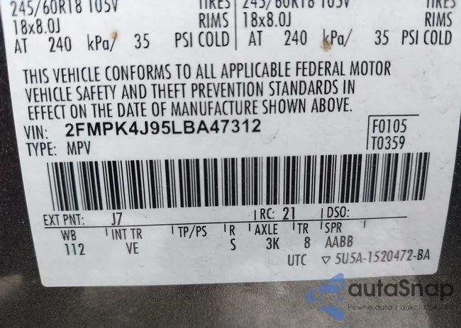 2FMPK4J95LBA47312: 44442448