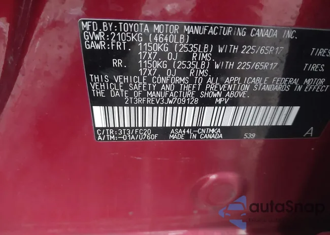 2T3RFREV3JW709128: 44442530