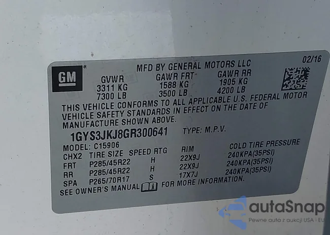 1GYS3JKJ8GR300641: 44442589