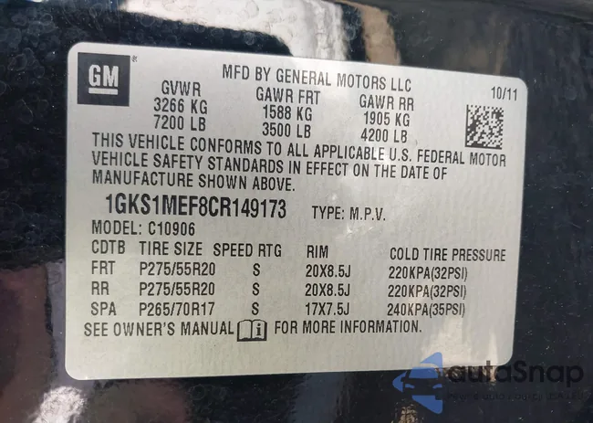 1GKS1MEF8CR149173: 44442652