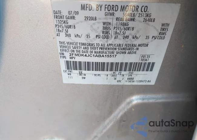 2FMDK4JC1ABA15517: 44443805