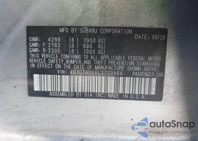 4S3GTAD66L3733988: 44443833